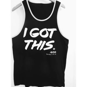 Men's Inspirational Tank Top, "I Got This-God", nwt
